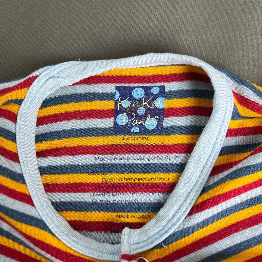KicKee Pants Baby Boys' Print Footie, Circus Stripe Size 0-3 Months - Picture 6 of 9